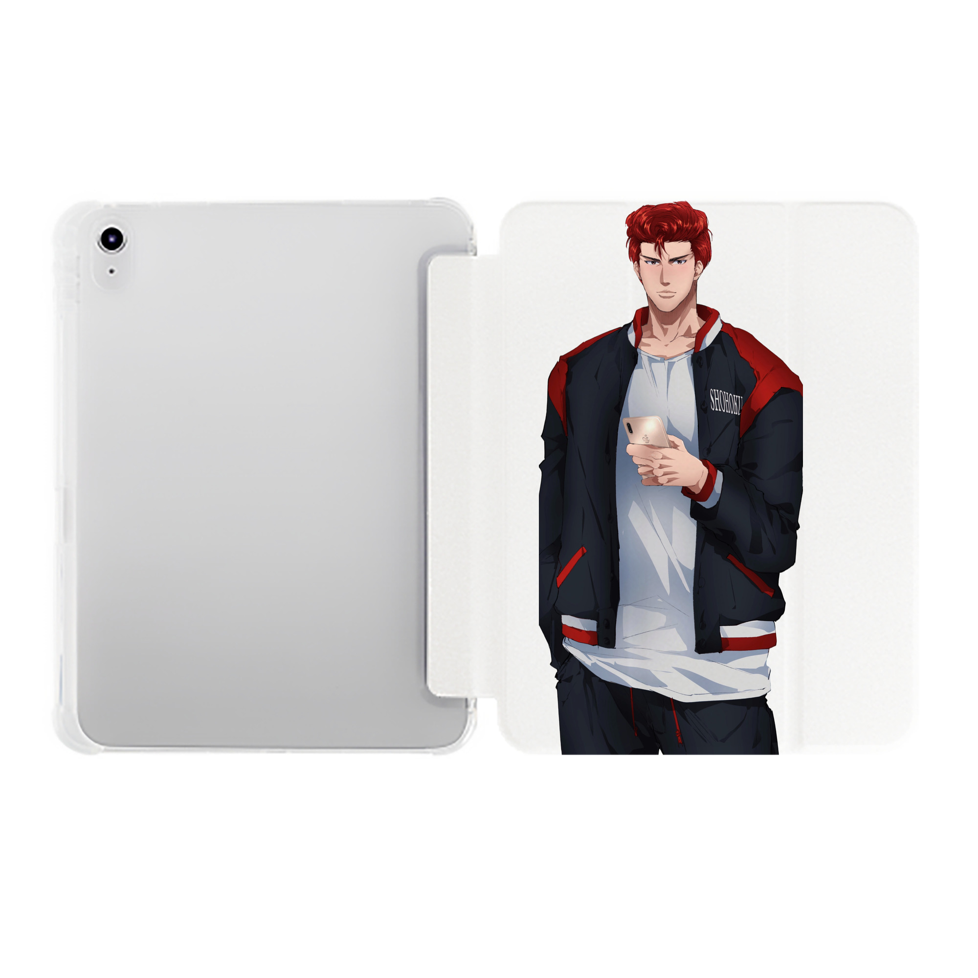 （画像用） SLAM DUNK／スラムダンク IPad ケース ペン収納付き 三つ折りスタンド PUレザー×シリコン 対応機種9.5/10.5/10.9インチ
